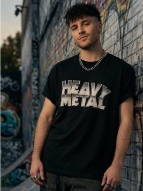 Heavy Metal Magazine Classic Graphic Logo Tee - Black - NWOT - 3-XLarge Music